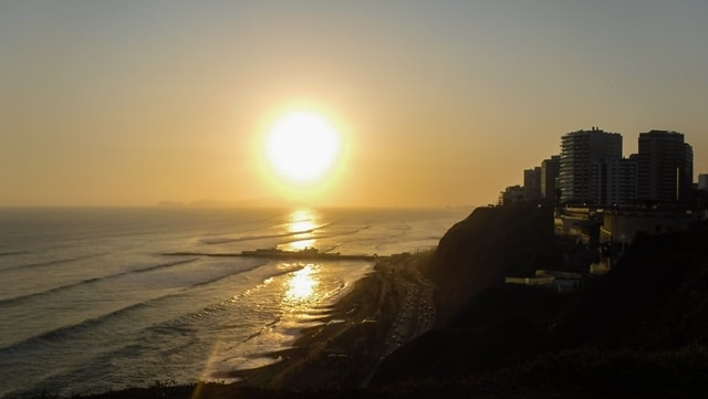 Pôr do Sol no Malecon de Miraflores
