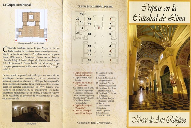 Folder da Catedral de Lima