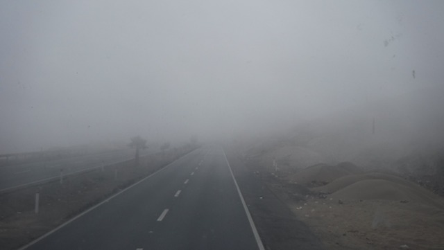 Paisagem na estrada de Lima para Huaraz