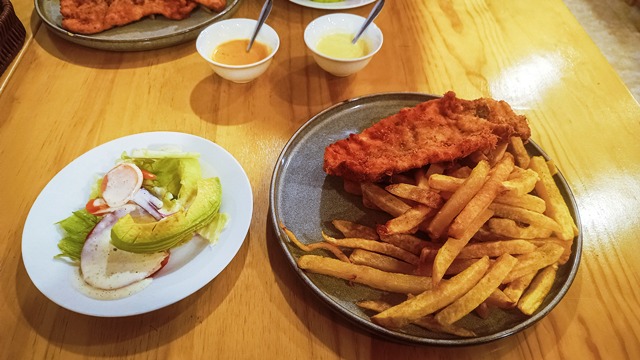Jantar no Sabores de Casa, em Huaraz
