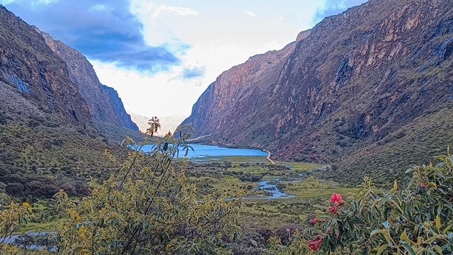 Laguna Llanganuco, vista de onde estacionamos