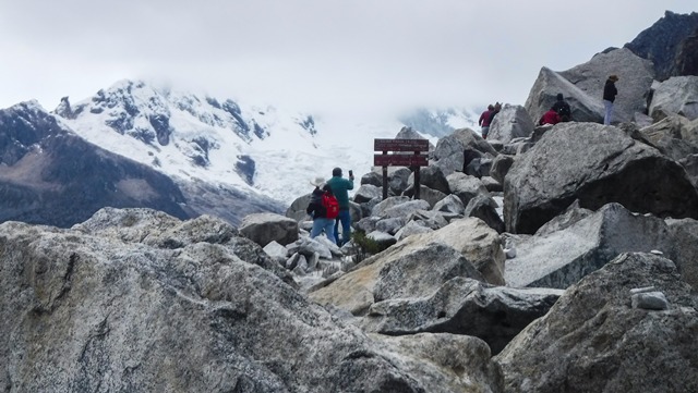 Chegando ao mirante da Laguna Paron