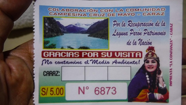 Ingesso para a Laguna Paron